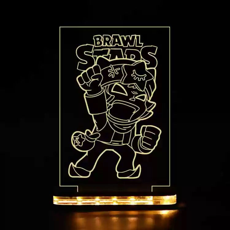 Laser Cut Brawl Stars Character 3D Illusion Night Lamp