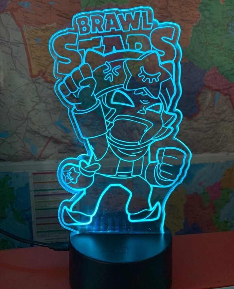 Laser Cut Brawl Stars Character 3D Illusion Night Lamp