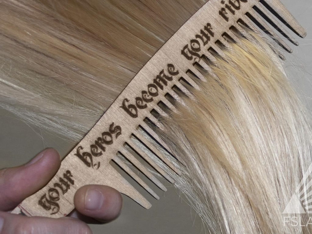 Laser Cut Wooden Long Comb