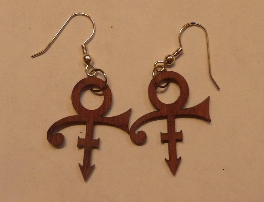 Laser Cut Prince Symbol Earrings