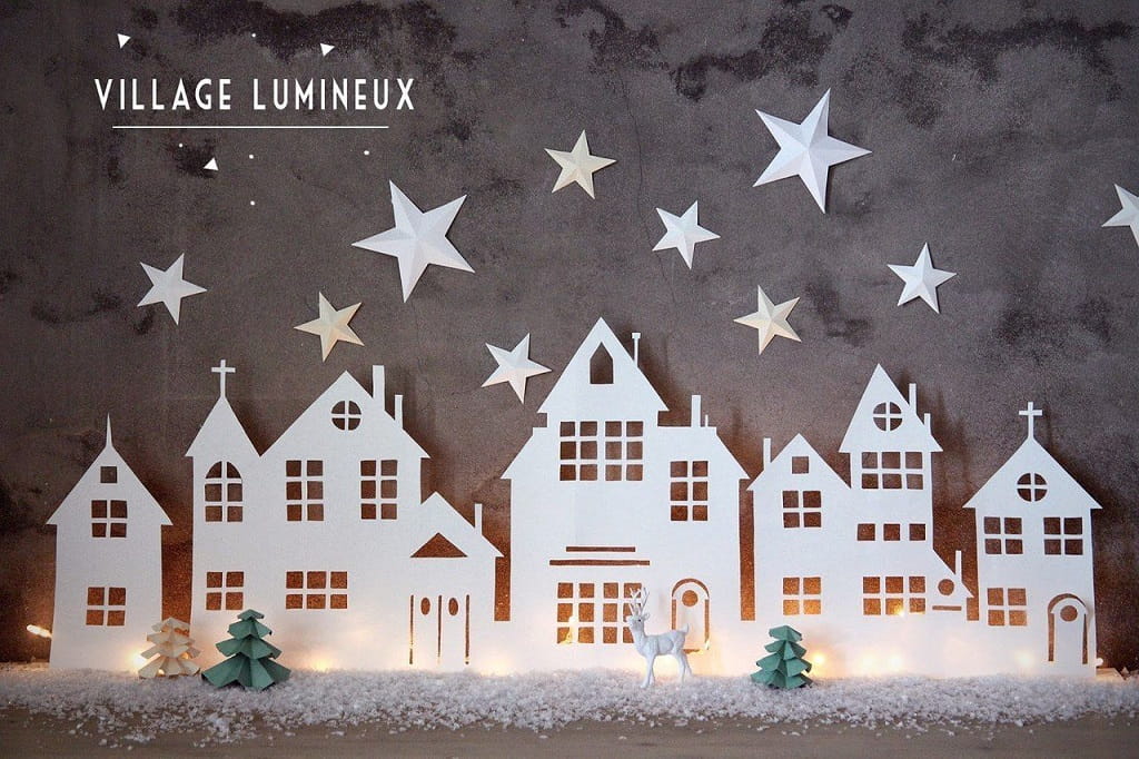Laser Cut Winter Village Christmas Decorations
