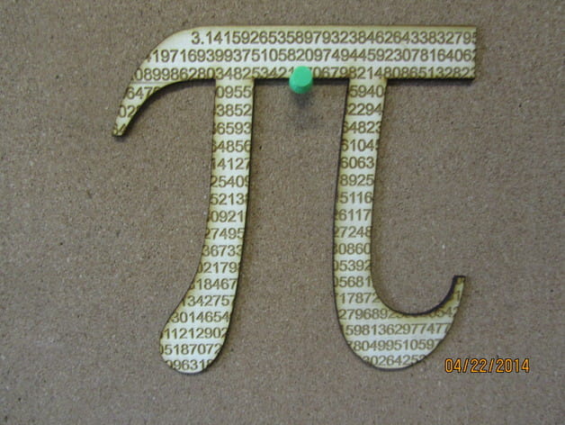 Laser Cut Pi Symbol