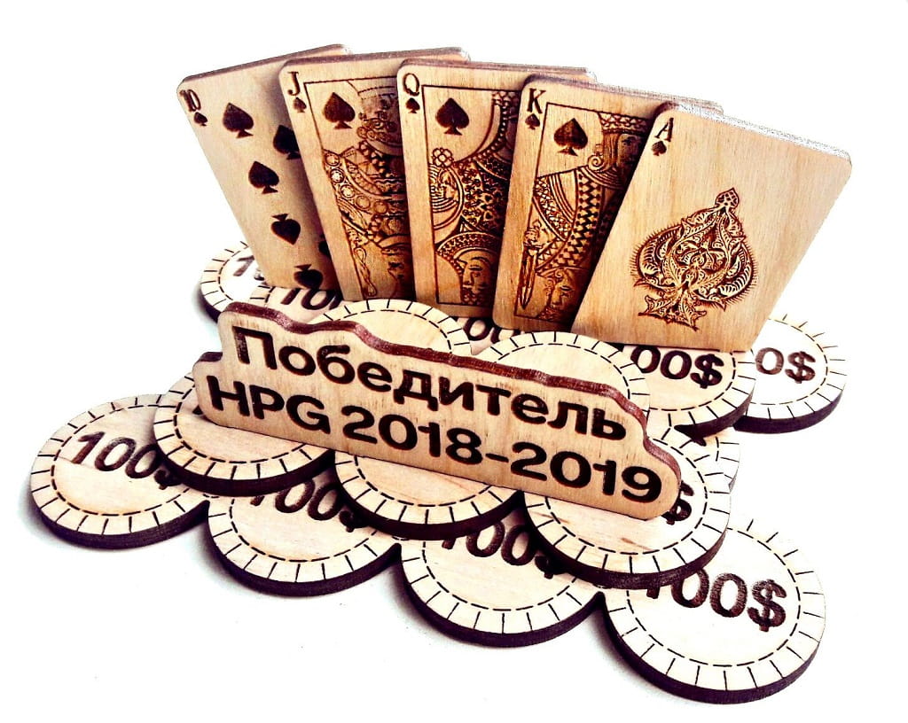 Laser Cut Wood Poker Chips