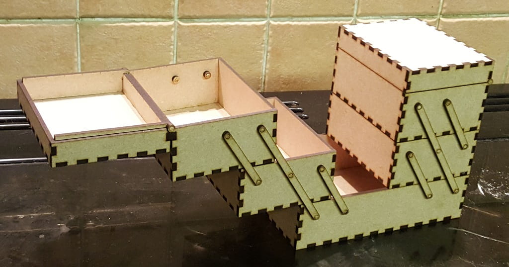 Laser Cut 3 Tier Wooden Box