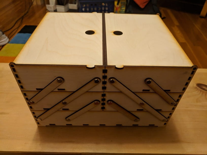 Laser Cut Cantilever Sewing Box
