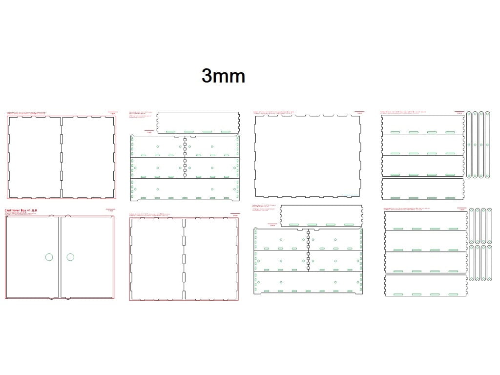 Laser Cut Cantilever Sewing Box