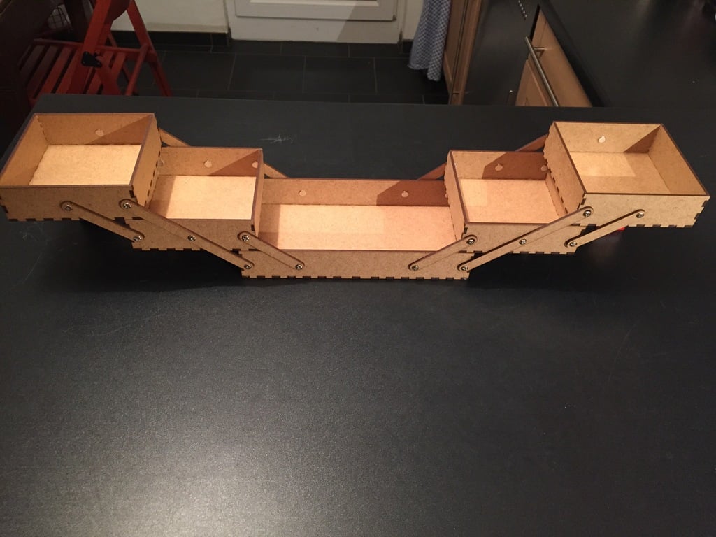 Laser Cut Wooden Sewing Box