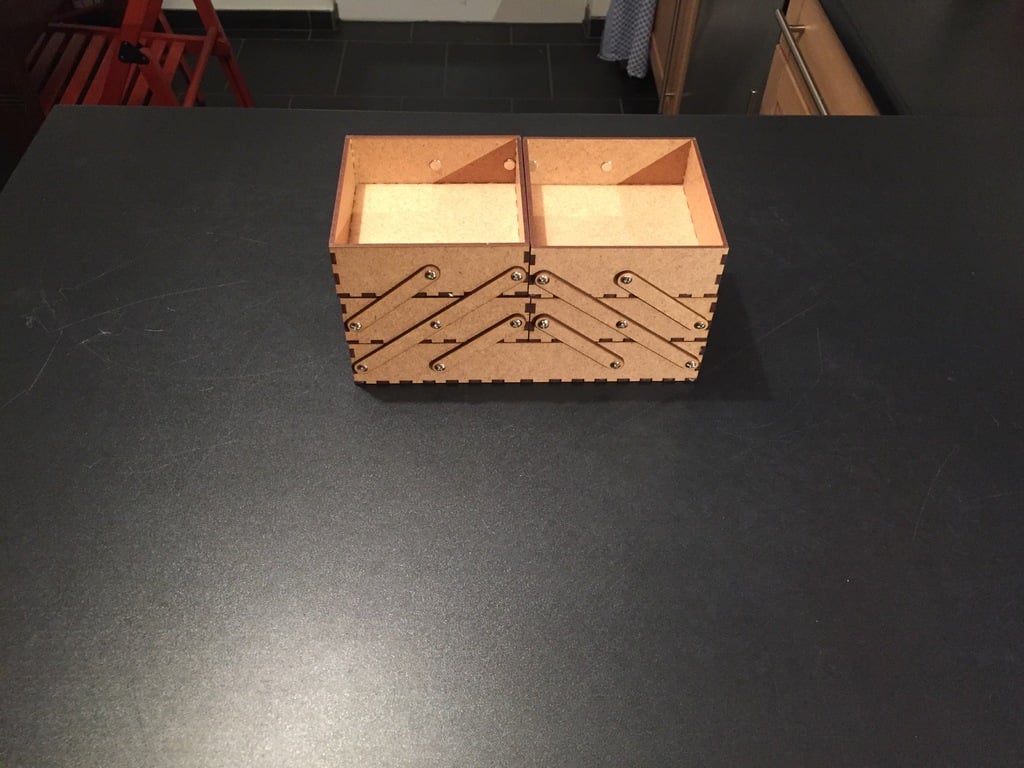 Laser Cut Wooden Sewing Box