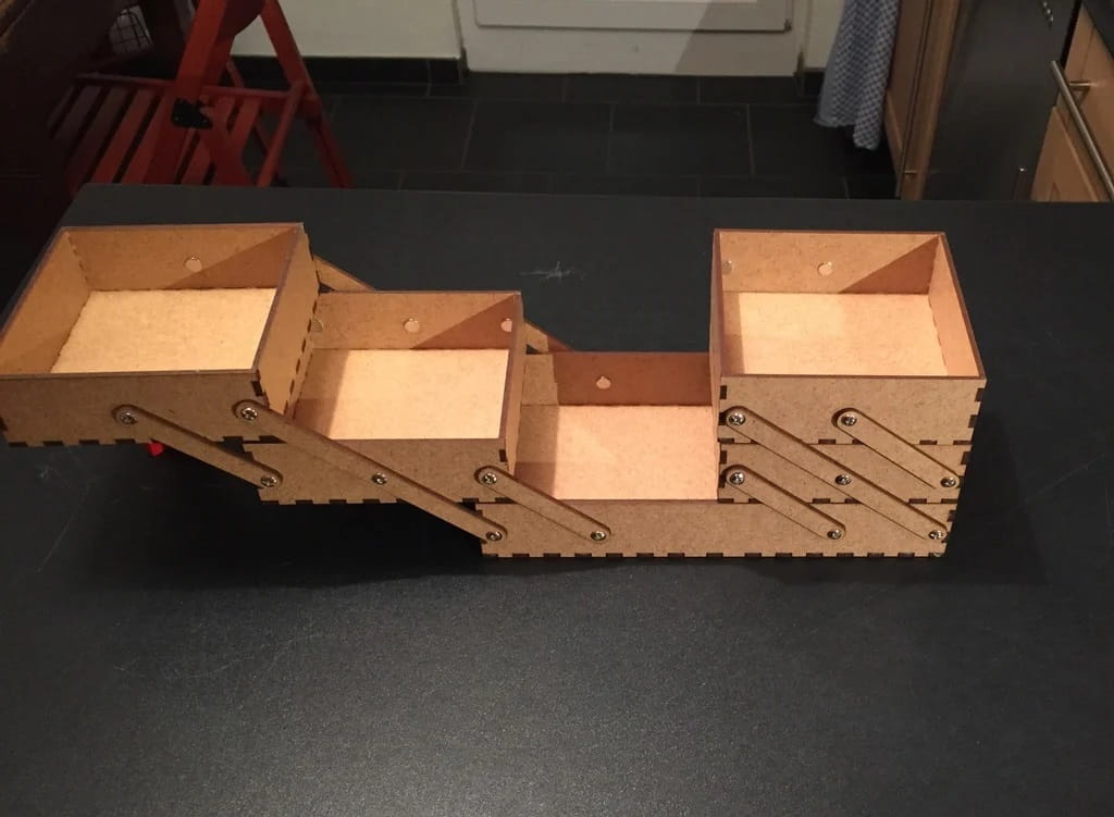 Laser Cut Wooden Sewing Box