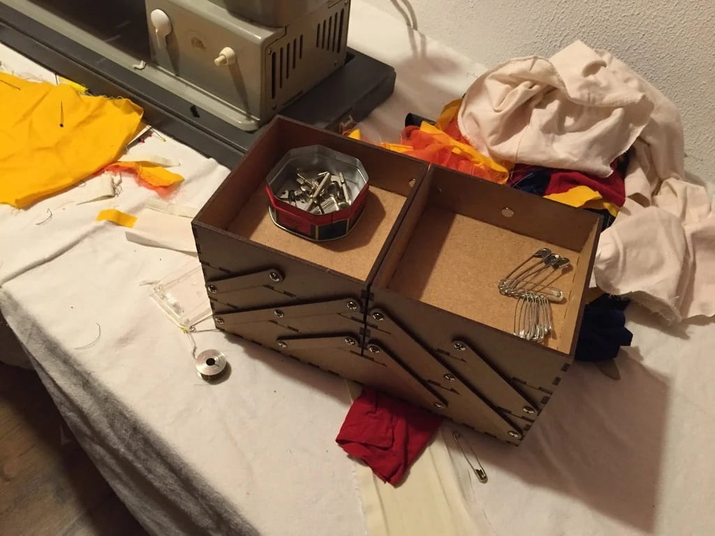 Laser Cut Wooden Sewing Box