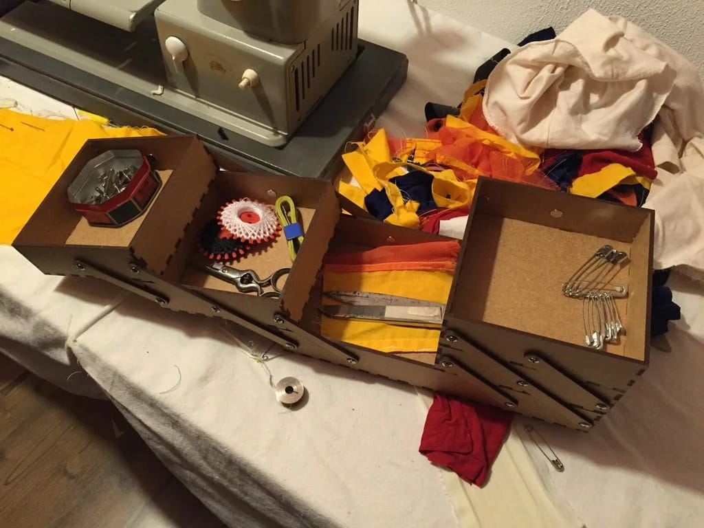 Laser Cut Wooden Sewing Box