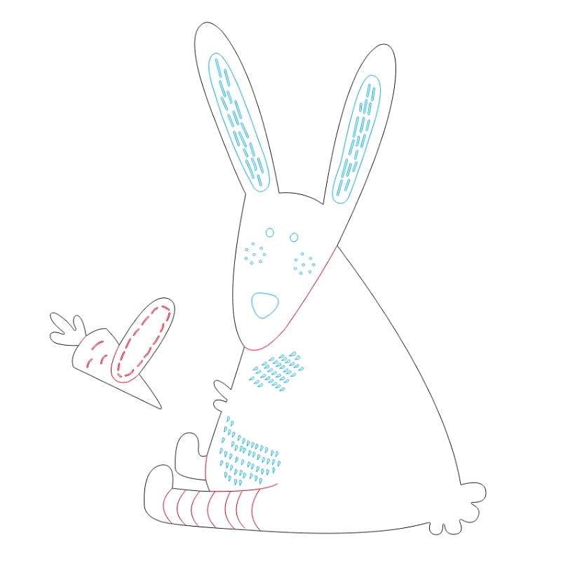 Laser Cut Easter Rabbit Hanging Ornament