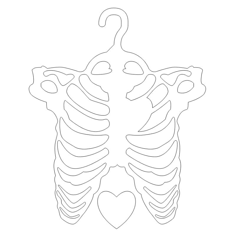 Laser Cut Halloween Clothes Hanger