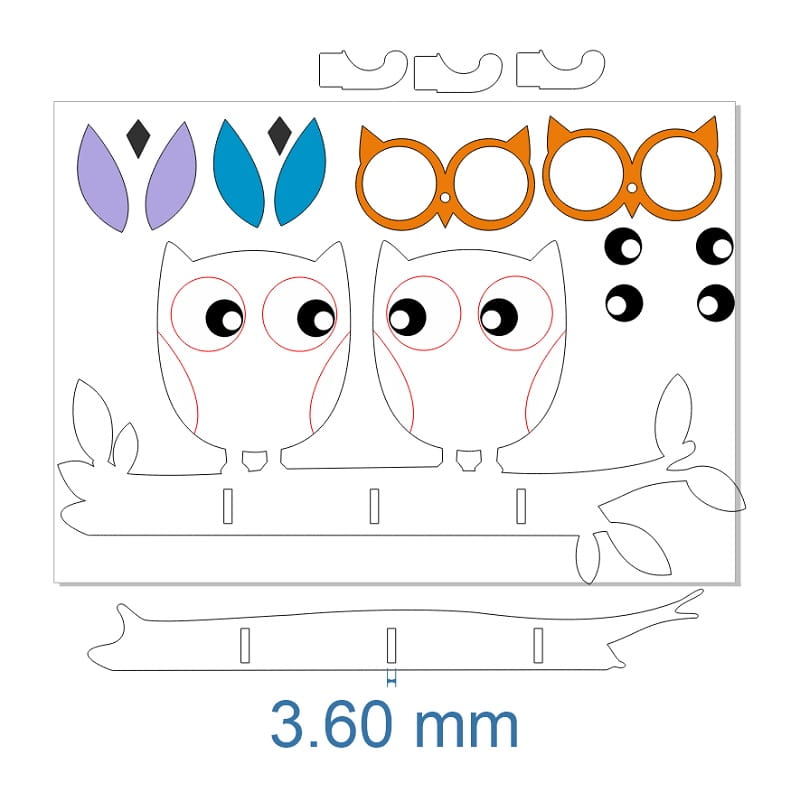 Laser Cut Owl Coat Hanger For Children