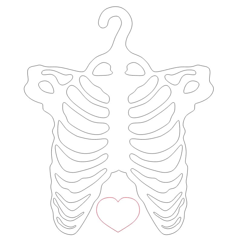 Laser Cut Skeleton Clothes Hanger