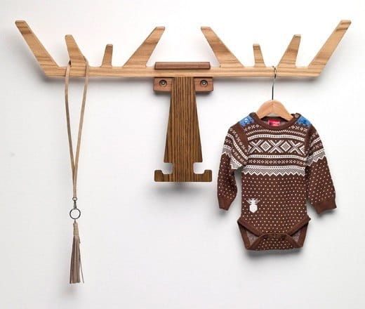 Laser Cut Moose Antler Moose Head Coat Rack