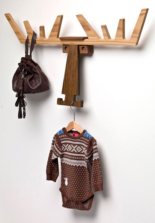 Laser Cut Moose Antler Moose Head Coat Rack