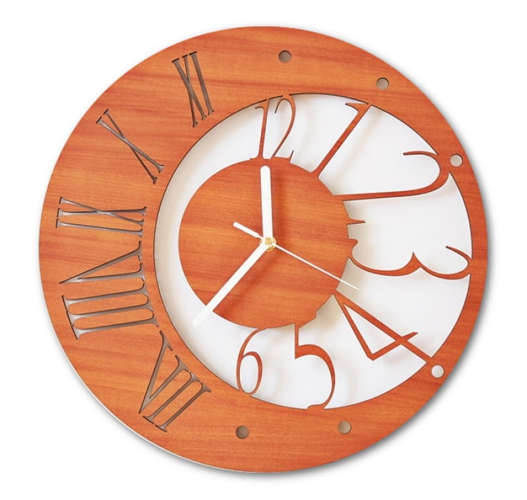 Laser Cut Modern Contemporary Wall Clock