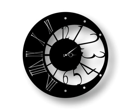 Laser Cut Modern Contemporary Wall Clock