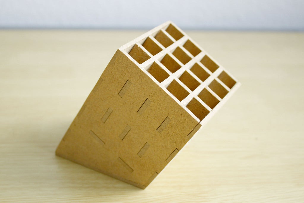 Laser Cut Modern Pencil Holder Box
