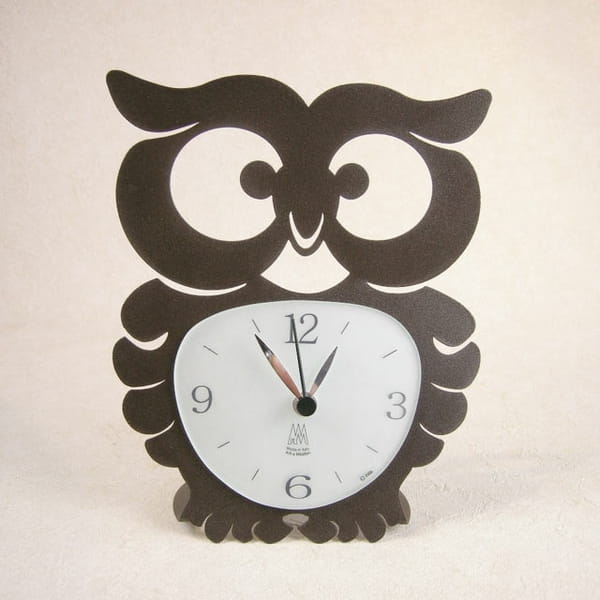 Laser Cut Owl Wall Clock For Kids Room