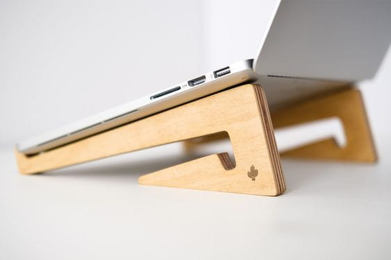 Laser Cut Wooden Desktop Laptop Stand