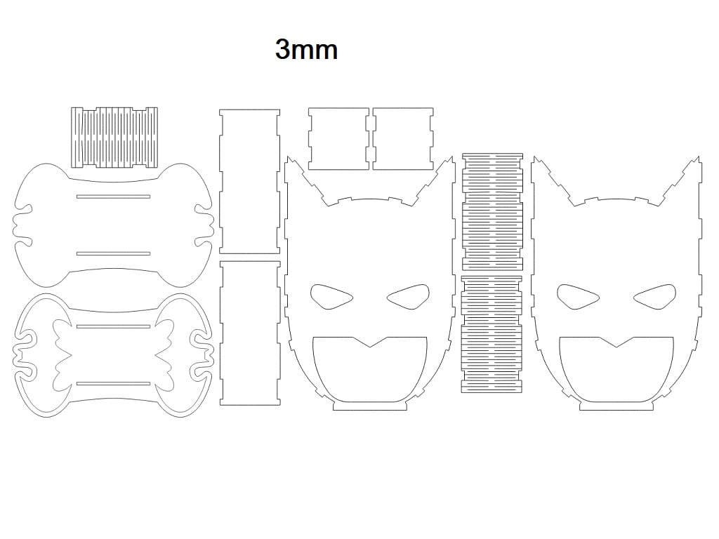Laser Cut Batman Night Light Lamp