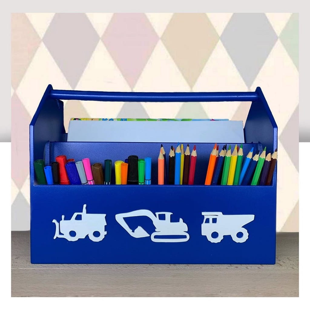 Laser Cut Stationery Caddy With Handle