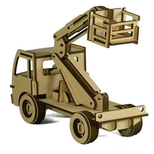 Laser Cut Cherry Picker Truck 3D Wood Puzzle