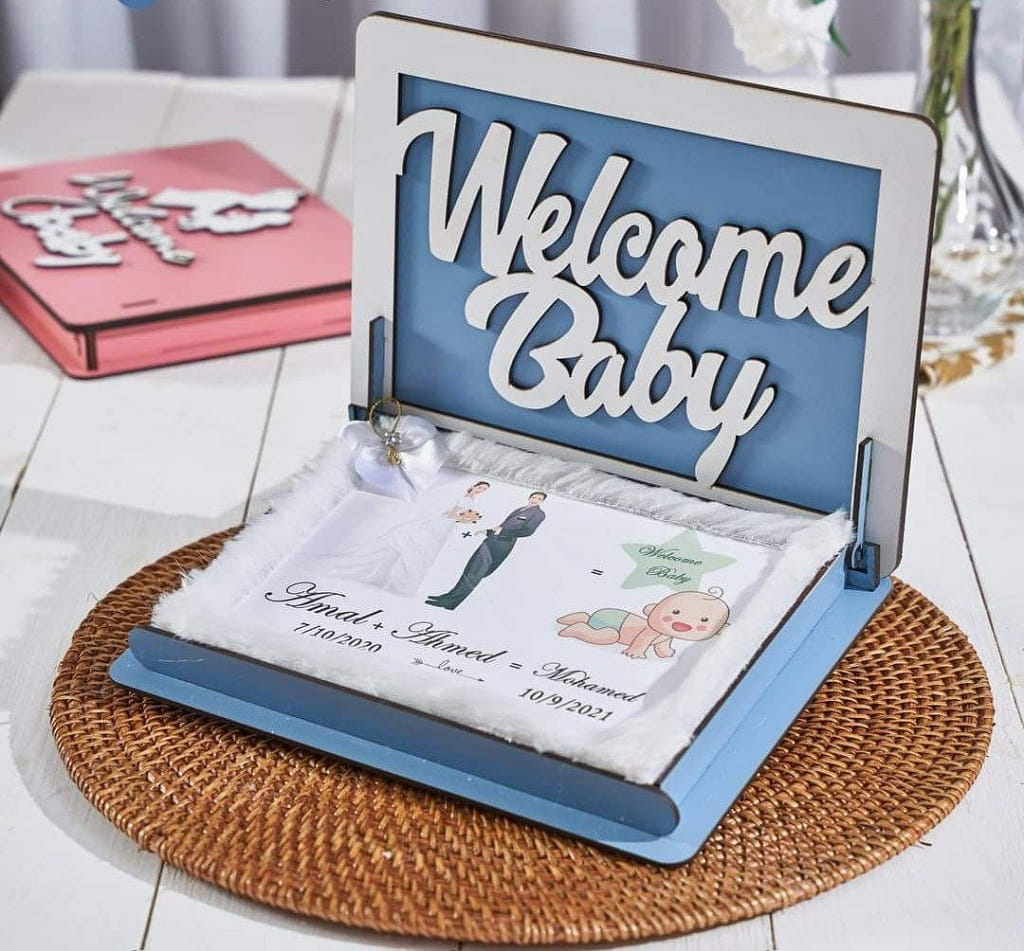 Laser Cut Welcome Baby Box