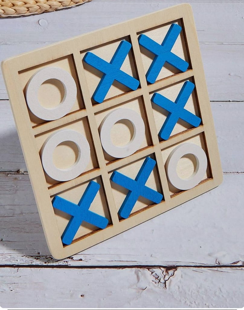 Laser Cut Tic Tac Toe Game Board