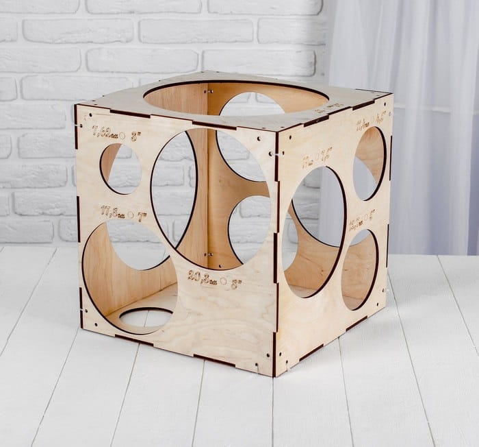 Laser Cut Balloon Sizer Cube Calibrator