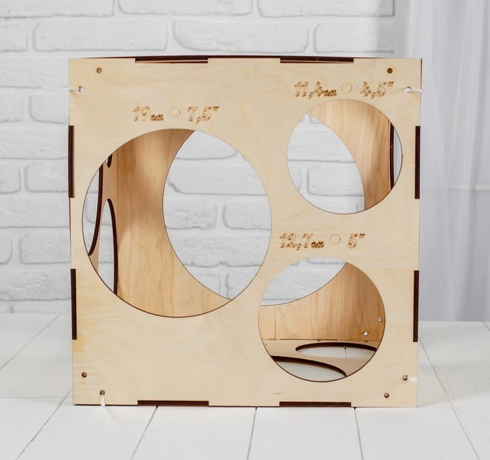 Laser Cut Balloon Sizer Cube Calibrator