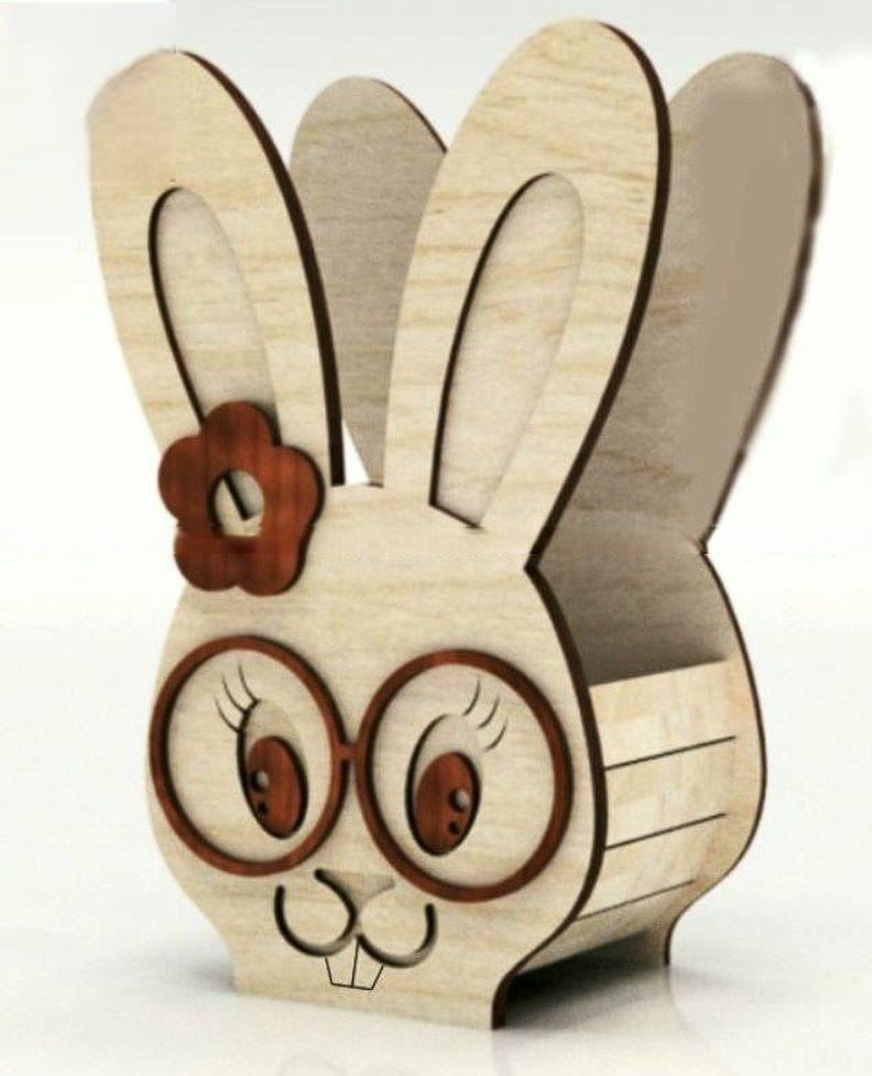 Laser Cut Bunny Easter Basket