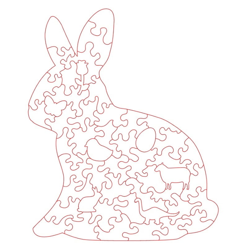 Laser Cut Bunny Jigsaw Puzzle