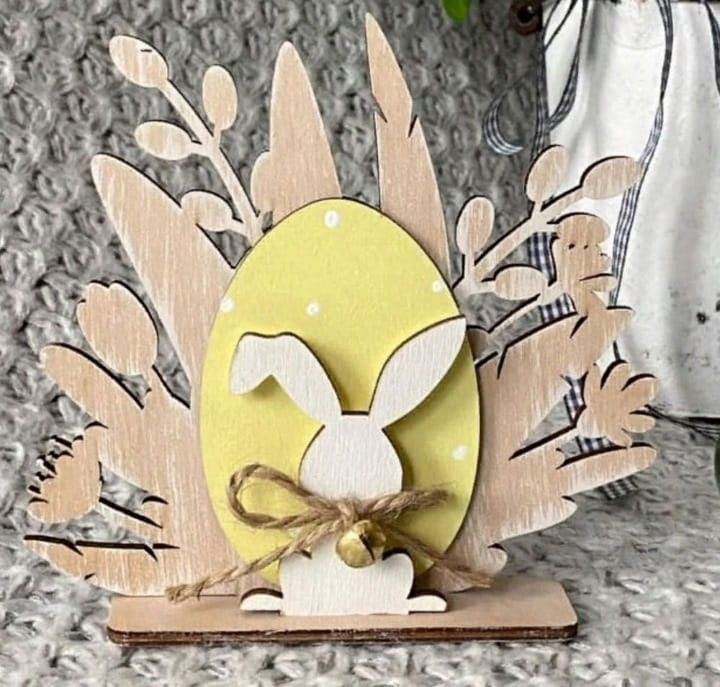 Laser Cut Easter Bunny Desktop Decoration