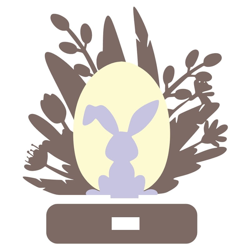 Laser Cut Easter Bunny Desktop Decoration