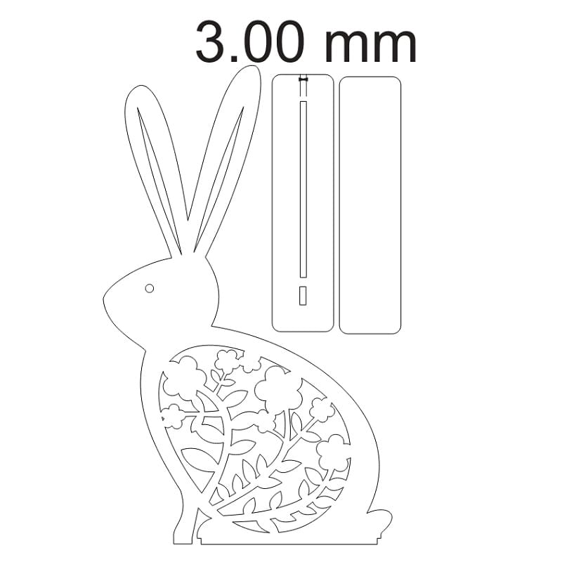 Laser Cut Easter Bunny Tabletop Decor