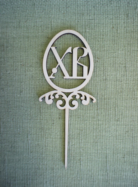 Laser Cut Decorative XB Easter Cake Topper