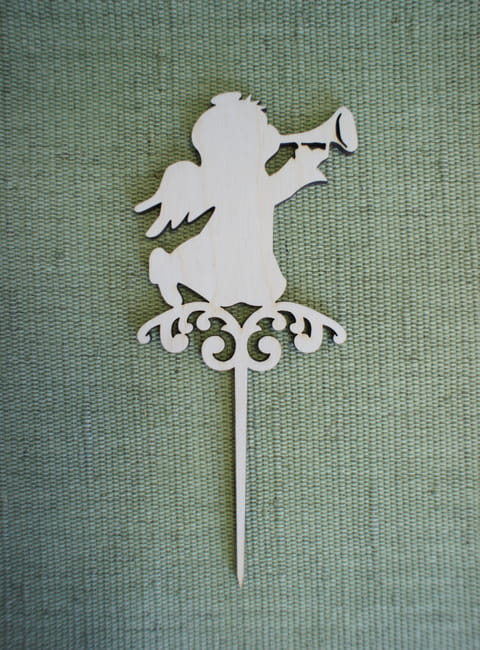 Laser Cut Easter Angel Cake Topper