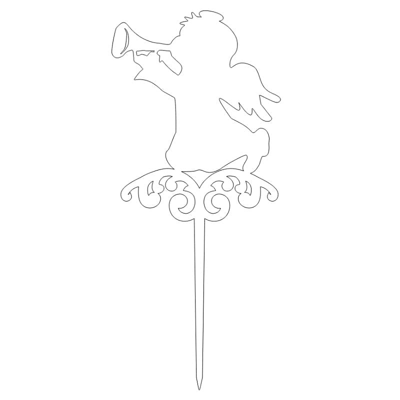 Laser Cut Easter Angel Cake Topper