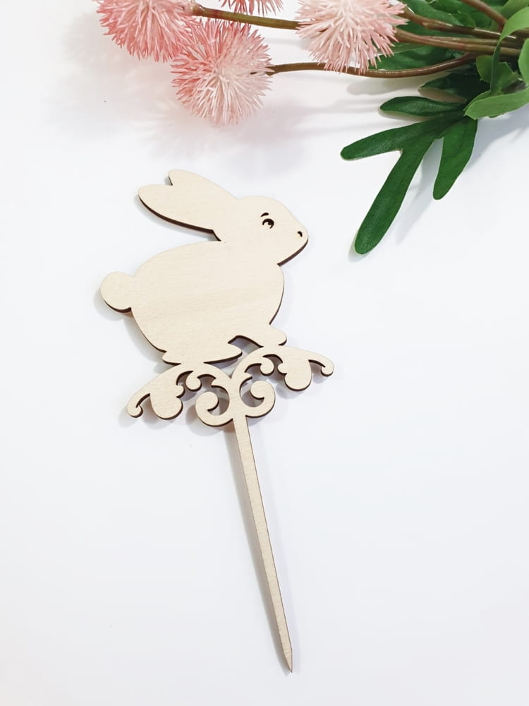 Laser Cut Easter Bunny Cake Topper