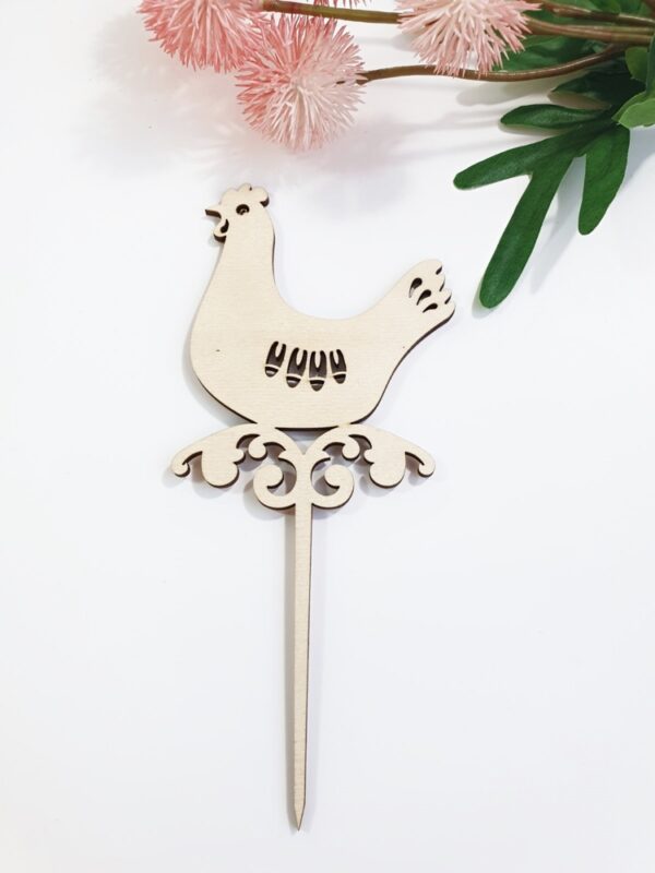 Laser Cut Easter Chicken Cake Topper