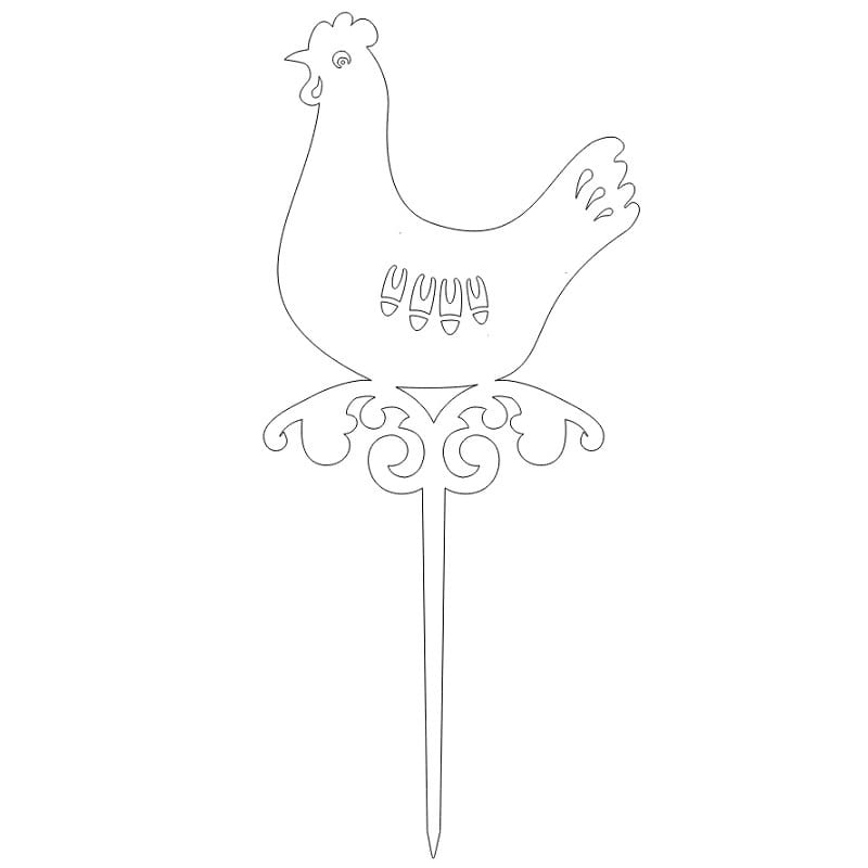 Laser Cut Easter Chicken Cake Topper
