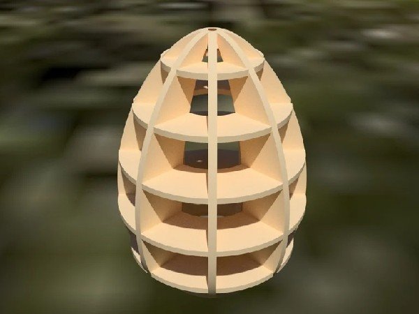 Laser Cut Easter Egg 3D Wood Model