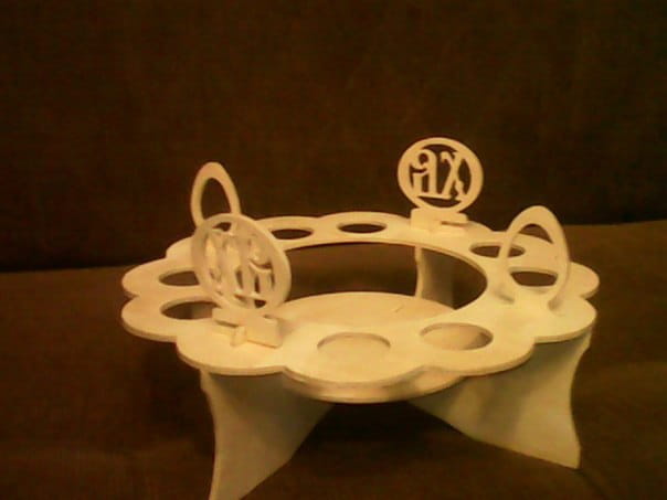 Laser Cut Easter Egg Holder Tabletop Stand