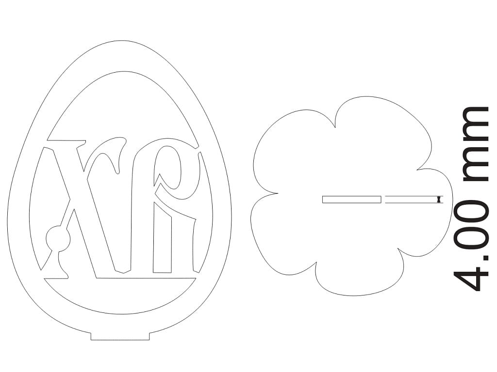Laser Cut Easter Egg Tabletop Decor