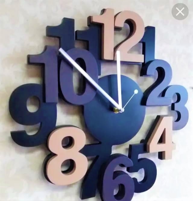 Laser Cut Large Numbers Wall Clock