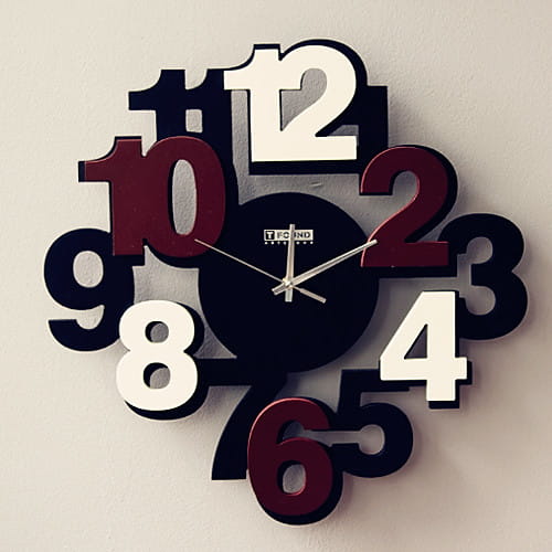 Laser Cut Large Numbers Wall Clock