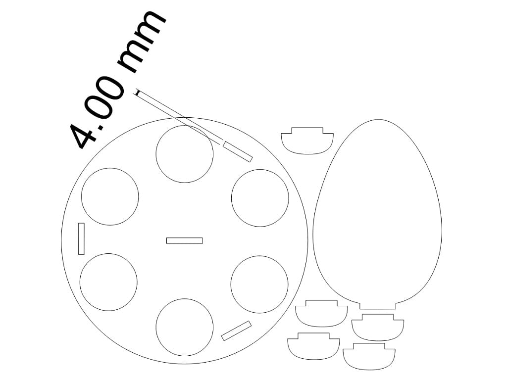 Laser Cut Simple Easter Egg Holder
